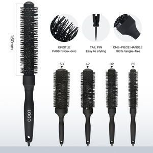 Brosse à cheveux professionnelle en céramique et nylon ionique à étiquette privée avec un long manche allongé pour cheveux longs - Product Image 1