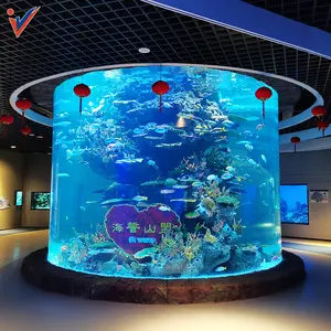 Nuovo Design Leyu Best seller formato su misura 1000 gallone acquario acquario acrilico per Hotel, acquario