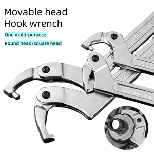 Chuyên nghiệp thép carbon có thể điều chỉnh móc cờ lê số liệu công nghiệp tự làm OEM Đồng hồ nước loại bỏ tự dính chống trượt - Product Image 3