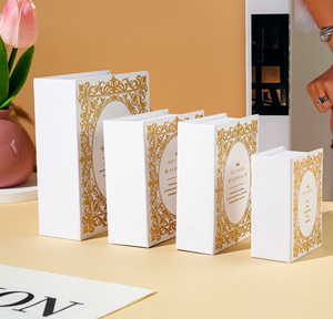 Factory Wholesale Custom Logo Rectangle <b>Book</b> Style Solid Pattern Printed Paper Jewelry Gift <b>Box</b> Magnetic Closure for Rings - Product Image 4