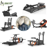 Mesin Latihan Pinggul dan Glute Pendulum Hip Press Seri SM BB Profesional untuk Gym Komersial, Peralatan Kekuatan Tubuh Bagian Bawah dengan Sistem Beban Pin