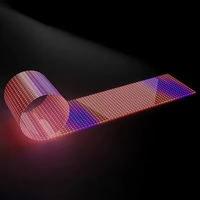 Écran LED transparent flexible P16, film de verre, écran LED cristallin, écran LED adhésif