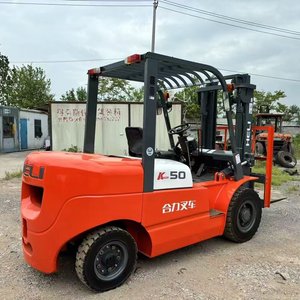 Montacargas Diésel HELI 5T de Segunda Mano de Alta Calidad con Desplazador Lateral Hidráulico, Mástil de Dos Etapas, Neumáticos Sólidos, en Buen Estado de Funcionamiento - Product Image 5