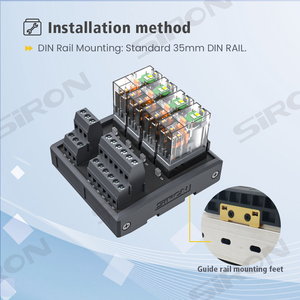 SiRON ، وحدة ترحيل مجموعة واحدة 8 قنوات 24 فولت مع مرحل كهرومغناطيسي - Product Image 2