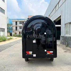 Carrito de Hamburguesas Negro Mini Estilo Urbano, Estándar Europeo, Personalizable, Remolque para Postres de Chocolate, Ideal para Campamentos, Camión de Comida Móvil - Product Image 6