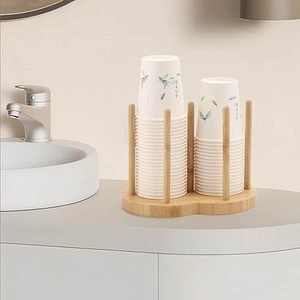 Wholesale Double Tier Standing Cup Rack Holder Irregular <b>Kitchen</b> Water Cup Display Organizer <b>Storage</b> Disposable Cup Racks - Product Image 2
