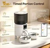 Distributeur de nourriture intelligent pour animaux de compagnie 4L, grand réservoir de nourriture, surveillance par caméra, bol en acier inoxydable, gestion à distance par application, enregistrement vocal, personnalisable