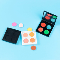 Palette de fards à paupières 4 couleurs très vendue, logo personnalisé, fard à paupières mat végétalien