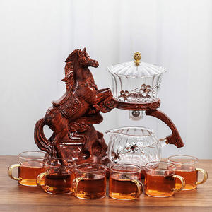 Service à thé Kongfu en forme de cheval à usage de bureau service à thé borosilicate aimant semi-automatique attrape <span class=keywords><strong>théière</strong></span> - Product Image 4
