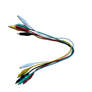 Cables de prueba con pinzas de cocodrilo soldadas, juego de cables de puente eléctrico de doble extremo con alambre de cobre de calibre 22, cable con pinza de cocodrilo - Product Image 1