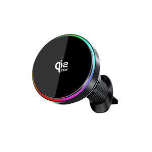 <span class=keywords><strong>Cargador</strong></span> Inalámbrico Magnético para Auto de 25W con Certificación Premium .2, Ventilador de Enfriamiento, Luz RGB, Imán N52 Potente para iPhone - Product Image 6