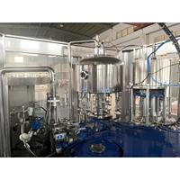 Machine de remplissage de bouteilles en verre contrôlée par PLC intelligent, solution d'emballage robuste par gravité pour les boissons au thé et au café