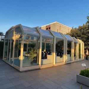 Terraza acristalada con marco <span class=keywords><strong>de</strong></span> aleación <span class=keywords><strong>de</strong></span> aluminio y vidrio templado, hecha a medida para villas con <span class=keywords><strong>aislamiento</strong></span> térmico y acústico. - Product Image 4
