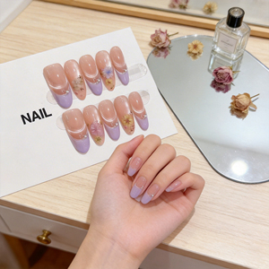Uñas Postizas Cortas Ovaladas con Efecto Ojo de Gato y Lámina Dorada, Estilo Minimalista, Versátiles, Reutilizables, para Uso Diario y Ocio - Product Image 6