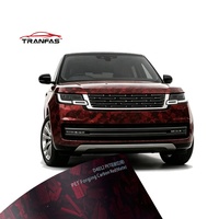 Vinilo Premium Forjado en Color Rojo Carbón Mate, Autoadhesivo, de Alto Rendimiento, Película de 7.5mil que Cambia de Color para Land Rover Range Rover L460