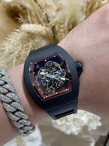OEM logo New Black Ceramic Top-quality Tourbillon <b>Skeletonized</b> <b>Automatic</b> Mechanical Waterproof Men's <b>Watch</b> - Product Image 2