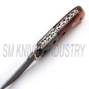Color Camel <b>Bone</b> <b>Handle</b> Grip Hand Made Damascus Folding pocket <b>Knife</b> (smk1221) - Product Image 3
