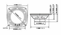 (4-001) Haut-parleur large bande étanche OEM 4 Ohm 8 Ohm 20 Watts 4 pouces