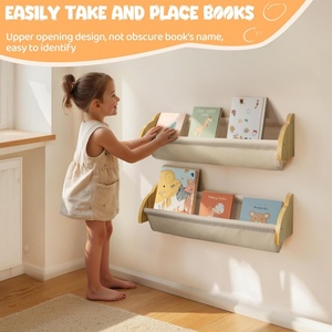 Estantes flotantes para guardería para <span class=keywords><strong>pared</strong></span>, estantes para libros bonitos, montaje en <span class=keywords><strong>pared</strong></span>, estante para libros para niños, organizador <span class=keywords><strong>de</strong></span> almacenamiento colgante para habitación <span class=keywords><strong>de</strong></span> niños, sala <span class=keywords><strong>de</strong></span> juegos - Product Image 3