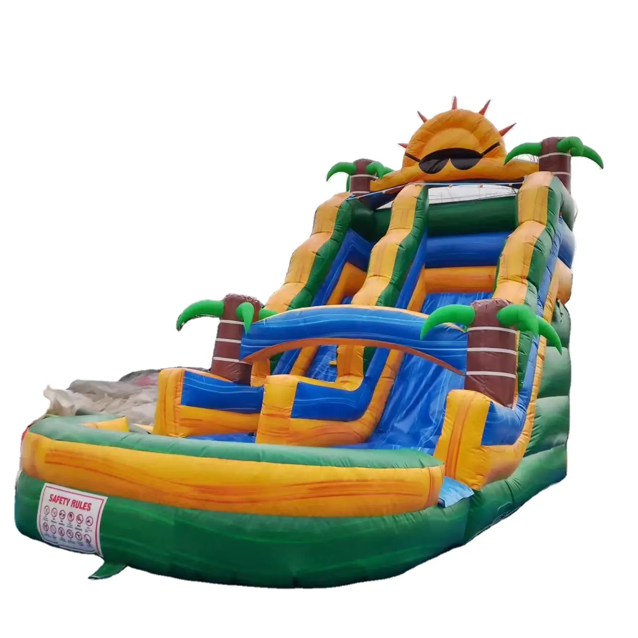 Wholesale factory price custom jumping castle inflatable bouncer castle water slide with pool for kids fun in outdoor playground