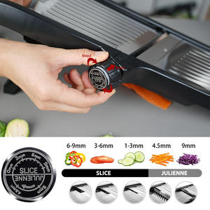 Trancheuse à <span class=keywords><strong>mandoline</strong></span> manuelle pour fruits et légumes, coupe-fromage, carotte, croustilles, oignon, frite, acier durable, métal - Product Image 4