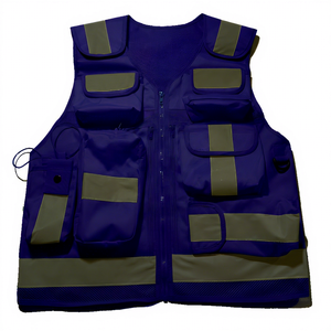 Custom Manufacturer Paramedical <b>Safety</b> Vest High Visibility Reflective 100% Polyester Unisex Security Guard Tactical Uniform - Product Image 1