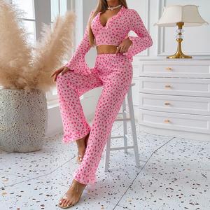 Nuovo <span class=keywords><strong>Pigiama</strong></span> Sexy Europeo e Americano con Scollo Profondo a V e Motivo a Cuore in Rete - Product Image 4