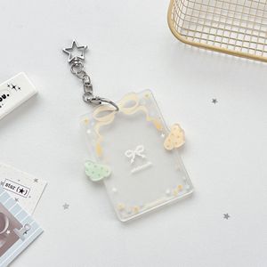Portachiavi Personalizzato per Photocard Kpop, Charm per Borse Trasparenti, Accessori a Forma di Fiocco e Ali d'Angelo, Cornice Fotografica in Acrilico - Product Image 2