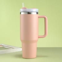 Thermos de voiture à double paroi sous vide de 1200 ml de deuxième génération avec paille, mug isotherme personnalisable en couleur