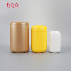 Pharmaceutical HDPE Storage Jar 230ml 550ml 750ml 1000ml 1200ml Wide Mouth Plastic Bottle for Protein <b>Milk</b> Powder - Product Image 1