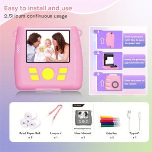 Mini caméra pour enfants, écran HD 1080P de 2,4 pouces, caméra d'action numérique portable pour enfants, imprimante photo intégrée, design tendance - Product Image 4