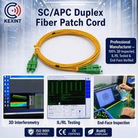 KEXINT Kabel Patch Fiber Optik Single Mode Duplex SC/APC ke SC/APC Berkualitas Tinggi OS2 9/125um LSZH 2.0mm/3.0mm