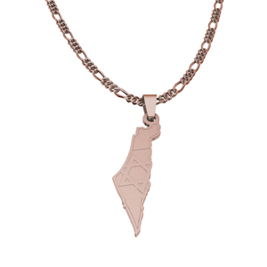 Collier <span class=keywords><strong>carte</strong></span> d'Israël en acier inoxydable, bijoux en acier titane, vente en gros, bijoux, pendentif <span class=keywords><strong>carte</strong></span> d'Israël, collier - Product Image 3