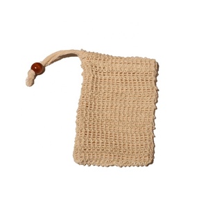 Venta caliente logotipo personalizado reutilizables de baño y ducha de mano de ramio Sisal jabón espuma bolsa de red - Product Image 6