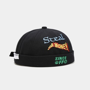 Usine BSCI Meidiney Casquette Courte en Coton de Qualité à Logo Personnalisé avec Bord Roulé, Bonnet <span class=keywords><strong>Docker</strong></span> de Marque Privée, Casquette de Marin sans Visière - Product Image 6