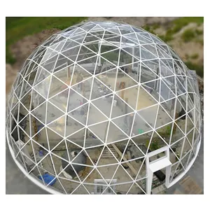 Glass Dome Structure Hot Sell Galvanized Steel Frame Dome Roof Glass Hall Steel Structure