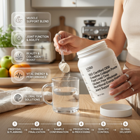 Poudre de créatine et de collagène certifiée ISO, OEM, sans gluten, livraison rapide, vente en gros, protéines énergétiques, soutien articulaire, pour adultes