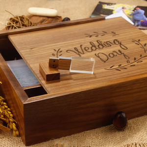 JASTER – clé USB en bois, 64 go, 32 go, lumière LED en cristal, stockage de données, cadeaux - Product Image 1