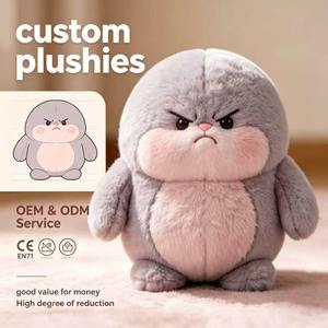 Peluche de foca enojada personalizado al por mayor, animal de peluche suave, suministro de peluches personalizados al por mayor - Product Image 1
