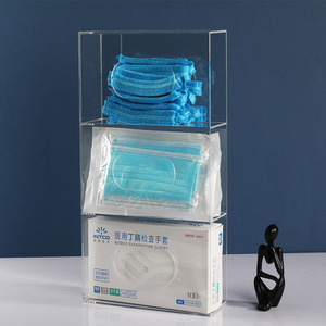 أفضل سعر واضح أكريليك رف قفاز طبي للاستعمال مرة واحدة منديل شعر - Product Image 2
