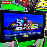 Arcade vidéo 42 pouces écran moteur jeu de simulation de course double joueurs moto conduite moto simulateur machine de course