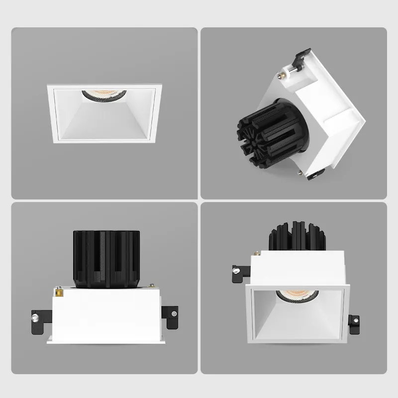 XRZLux 15 W ETL COB luz embutida para baixo do teto IP44 LED Downlight lâmpadas de iluminação para banheiro interior LED embutida quadrado