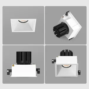 XRZLux 15W ETL COB Techo Abajo Luz Empotrada Impermeable IP44 LED Downlight Interior Baño Iluminación Lámparas Cuadrado Foco LED