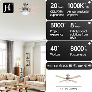 High-quality 42-inch 4-blade <b>ceiling</b> fan with LED <b>light</b>, CB and CE certified, popular in homes and hotels. - Product Image 4
