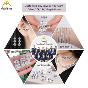 เครื่องประดับ goldleaf 1CT-3CT CVD HPHT Lab <span class=keywords><strong>Diamond</strong></span> 10K 14K 18K แข็งทองหมั้นแหวนแต่งงาน VVS วงรีห้องปฏิบัติการ - Product Image 4