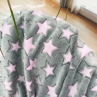 Couverture en polaire de flanelle de polyester imprimée offset, douce, confortable et agréable pour la peau, pour femmes, cadeaux d'anniversaire pour mamans, personnalisable pour la maison