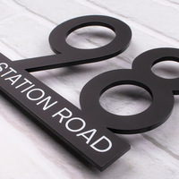 Plaque de porte avec numéro d'adresse, logo imprimé moderne, couleur personnalisable, imperméable, écologique, décoration murale, peinture