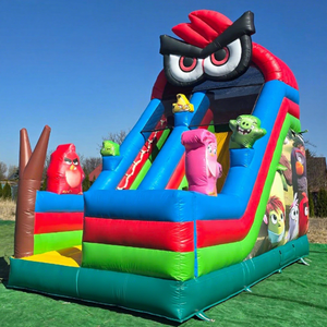 Outdoor Inflatable Water <strong>Slide</strong> with Climbing Wall and Cartoon <strong>Animal</strong> Design for Trampoline Parks PVC Material - Product Image 1