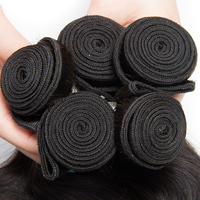 Extensions de cheveux vierges Remy pas chères, lisses et soyeuses, en cheveux humains brésiliens de type Mink, pré-épilées, avec closure et frontal en dentelle