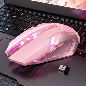 Ratón inalámbrico para Gaming, Mouse inalámbrico <span class=keywords><strong>de</strong></span> Gaming, sin cable, color rosa - Product Image 2